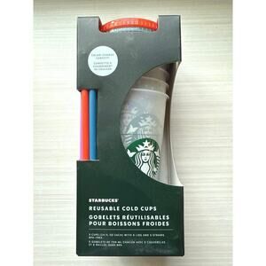 Starbucks Summer 2021 Color Change Confetti Reusable Cold Cups Pack of 5 Cups
